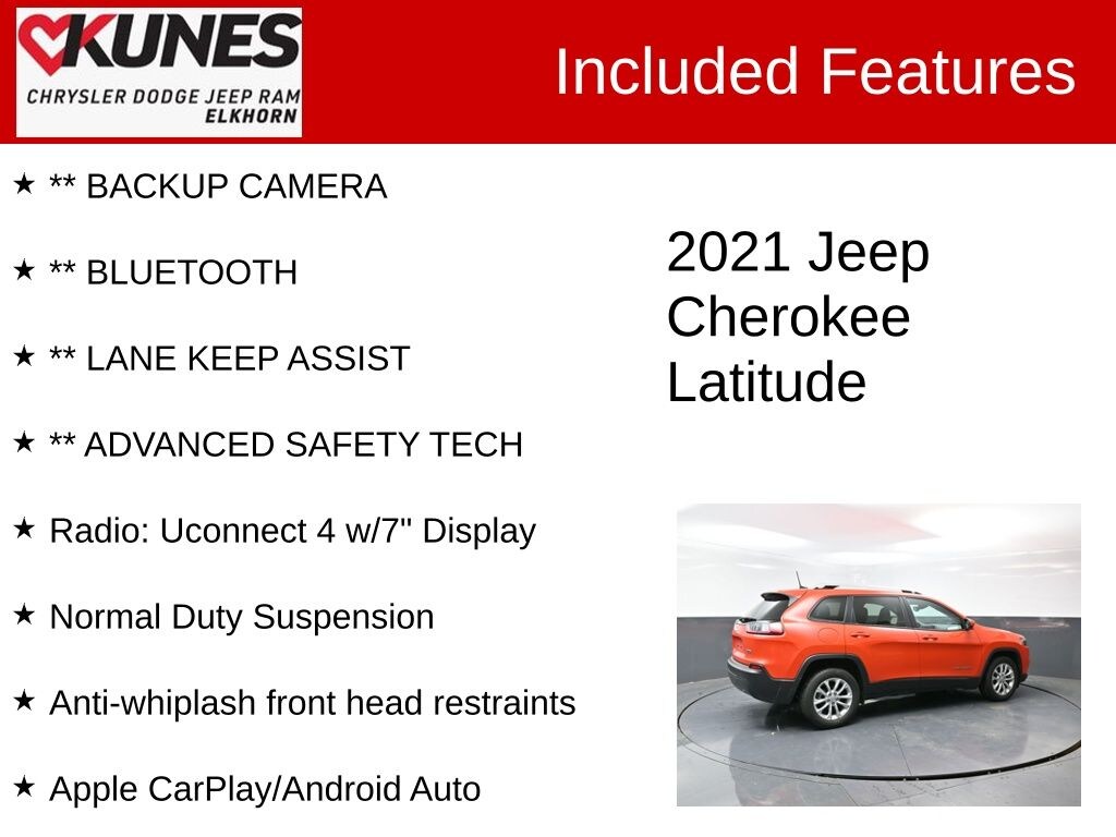 Used 2021 Jeep Cherokee Latitude SUV