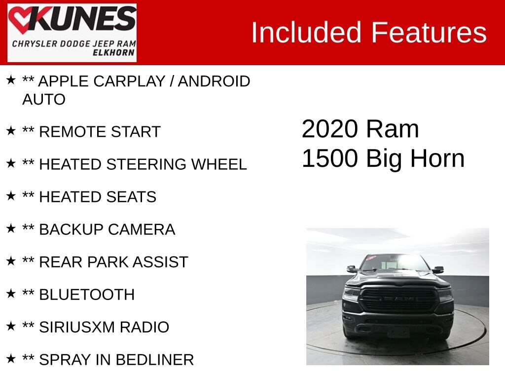 Used 2020 Ram 1500 Big Horn/Lone Star Truck Crew Cab