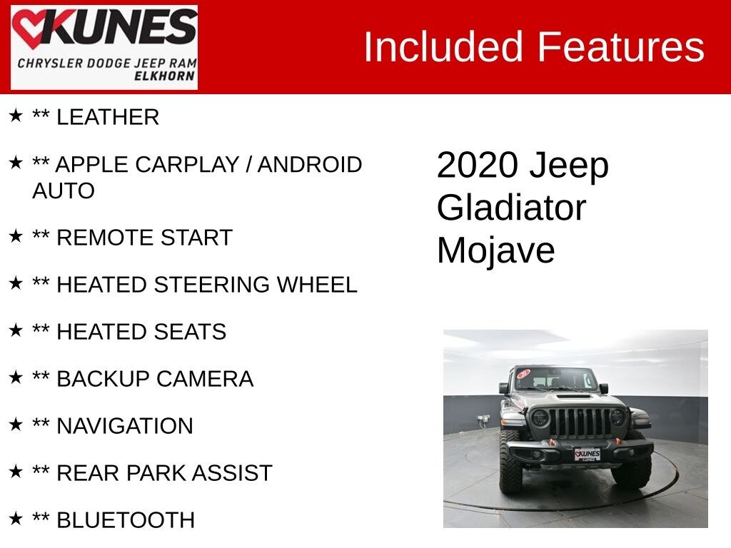 Used 2020 Jeep Gladiator Mojave Truck Crew Cab