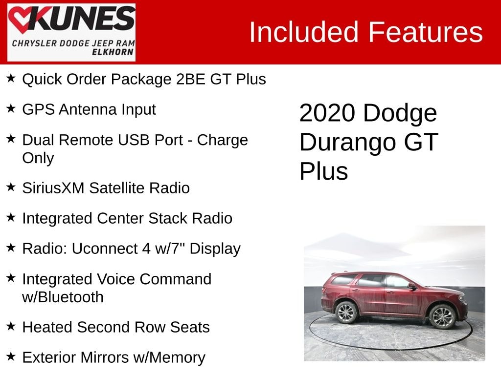 Used 2020 Dodge Durango GT SUV