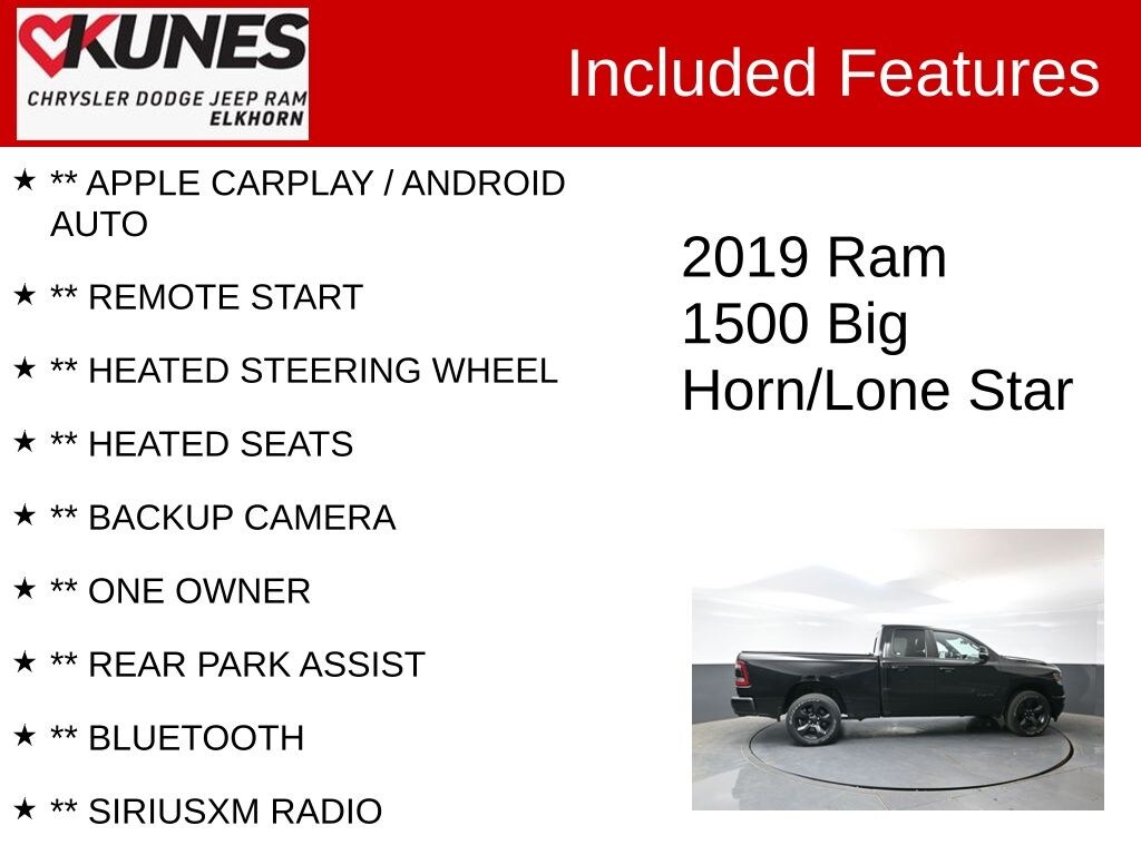 Used 2019 Ram 1500 Big Horn/Lone Star Truck Quad Cab