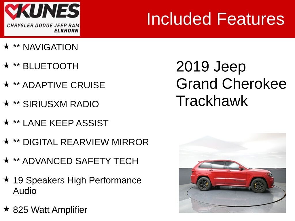 Used 2019 Jeep Grand Cherokee Trackhawk SUV