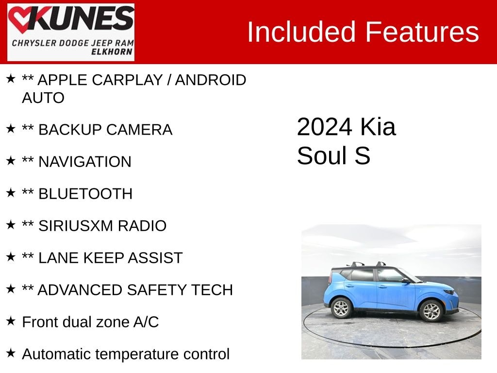 Used 2024 Kia Soul S Hatchback