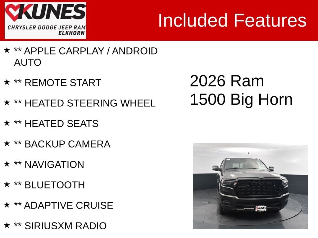 Used 2026 Ram 1500 Big Horn/Lone Star Truck Crew Cab