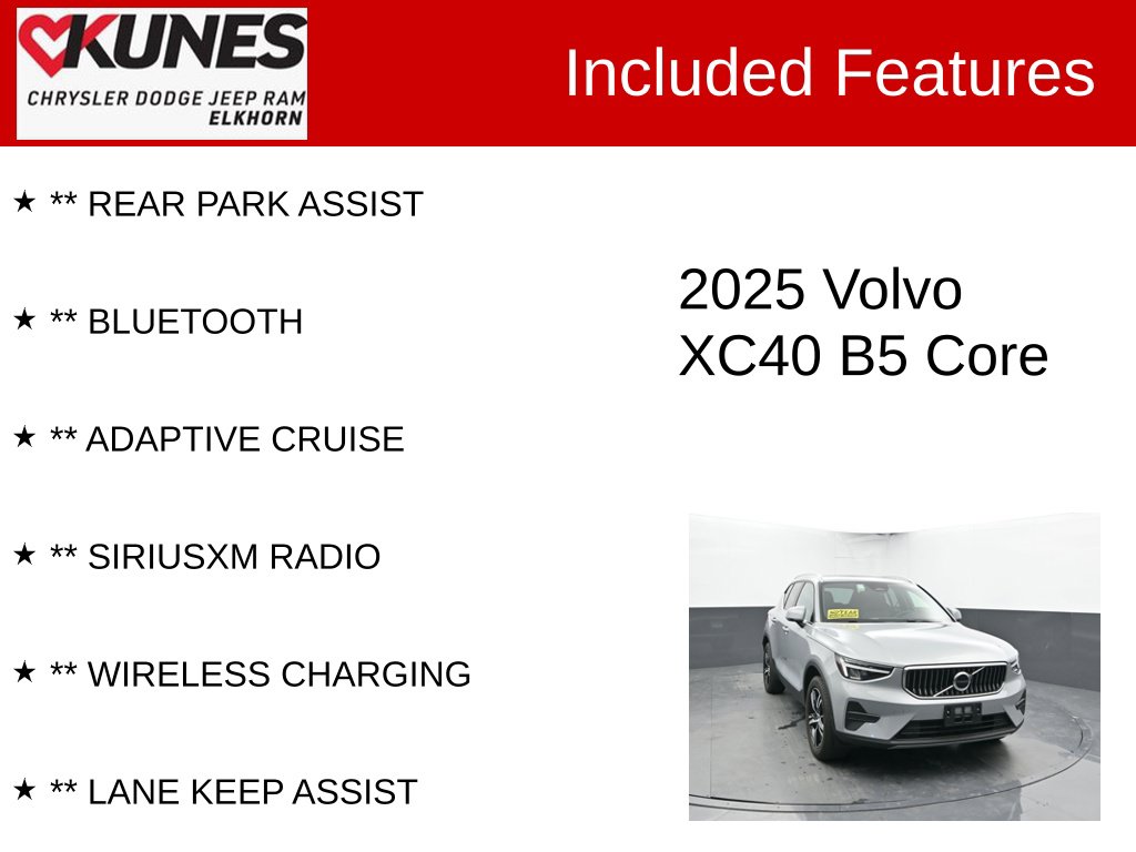 Used 2025 Volvo XC40 B5 Core Bright Theme SUV