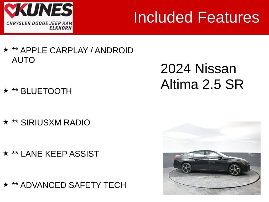 Certified 2024 Nissan Altima 2.5 SR Sedan