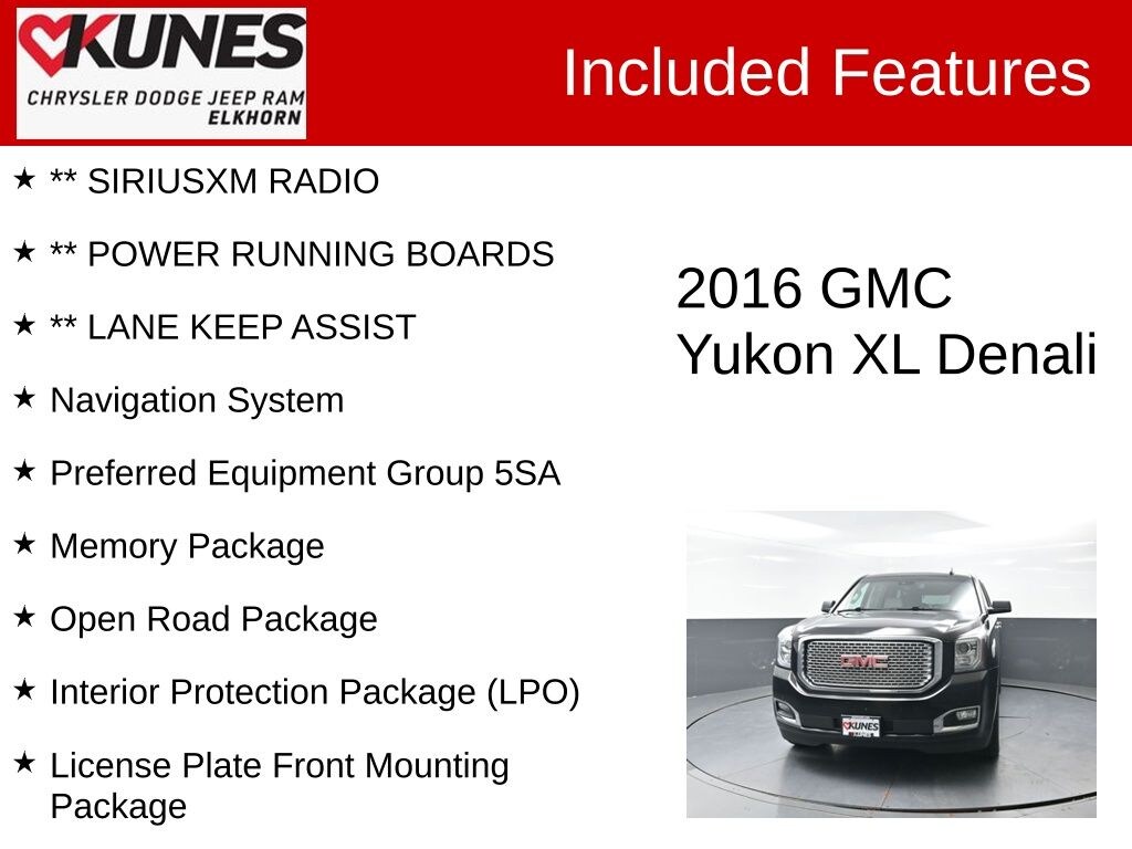 Used 2016 GMC Yukon XL Denali SUV