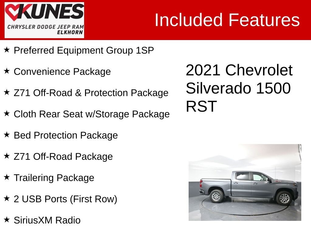 Used 2021 Chevrolet Silverado 1500 RST Truck Crew Cab