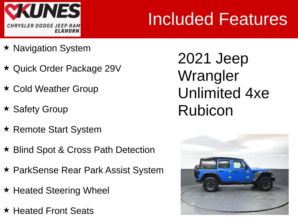 Used 2021 Jeep Wrangler 4xe Rubicon SUV