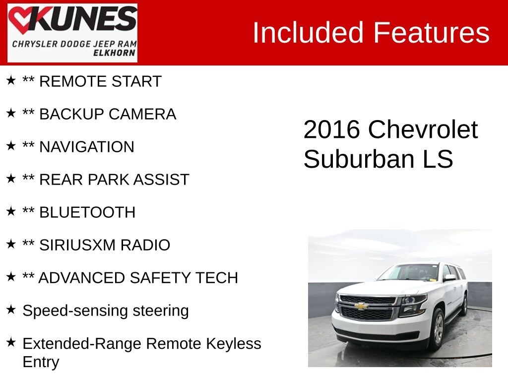 Used 2016 Chevrolet Suburban LS SUV