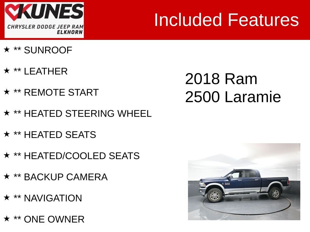 Used 2018 Ram 2500 Laramie Truck Crew Cab