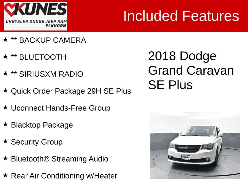 Used 2018 Dodge Grand Caravan SE Van Passenger Van