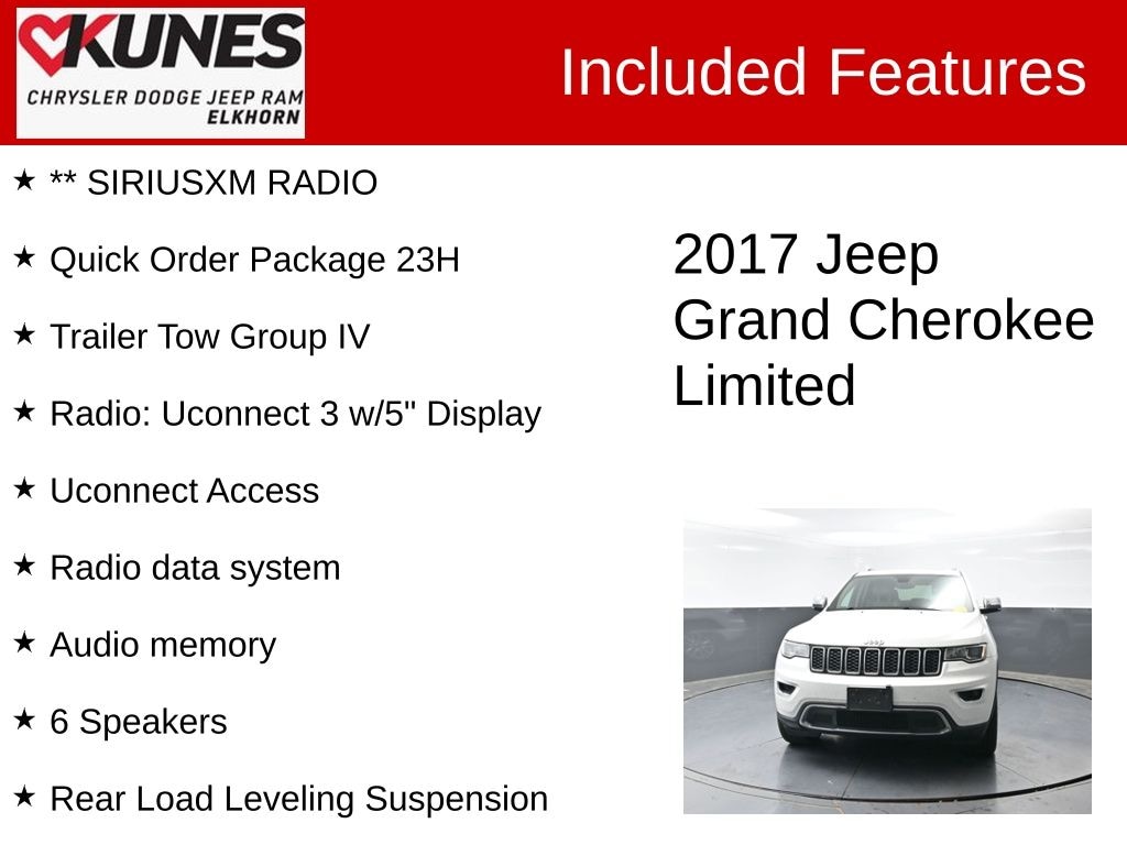 Used 2017 Jeep Grand Cherokee Limited 4x4 SUV
