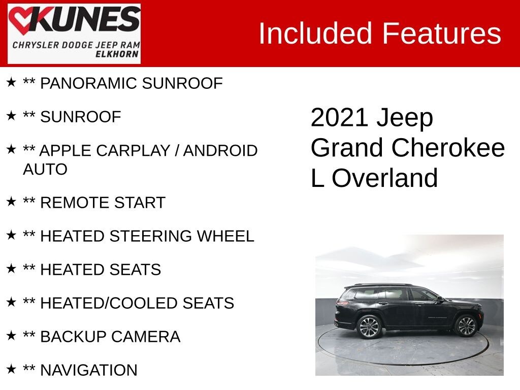 Used 2021 Jeep Grand Cherokee L Overland SUV