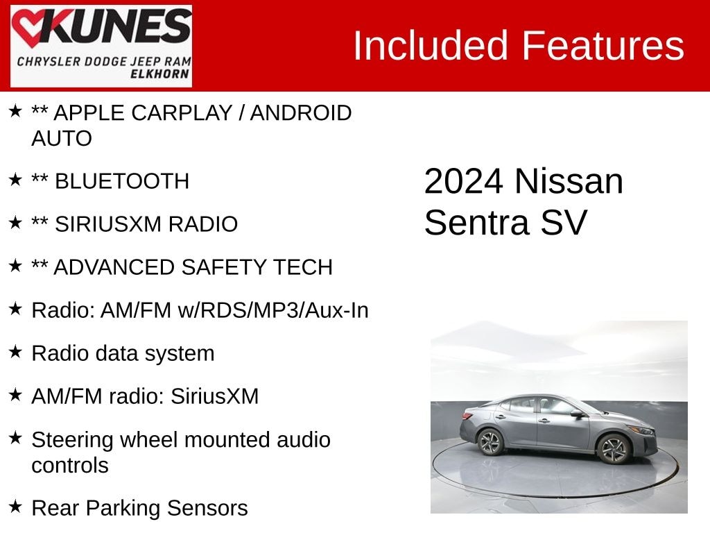 Used 2024 Nissan Sentra SV Sedan