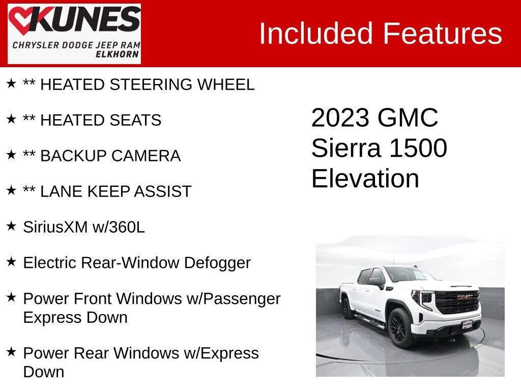 Used 2023 GMC Sierra 1500 Elevation w/3SB Truck Crew Cab