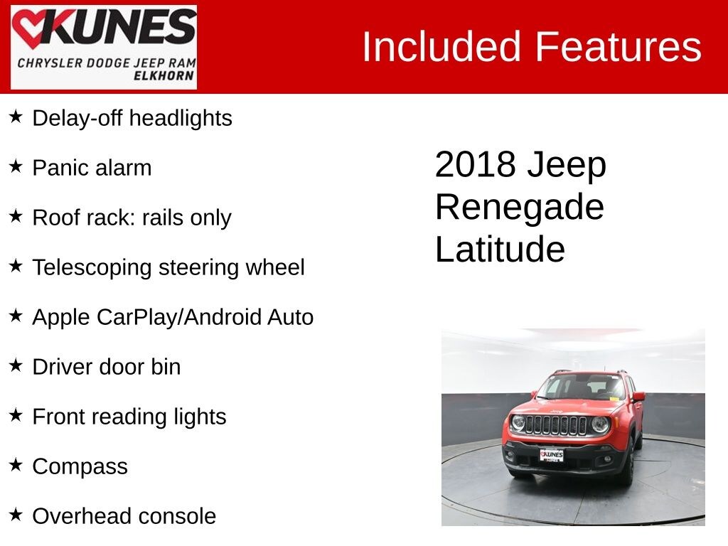 Used 2018 Jeep Renegade Latitude 4x4 SUV