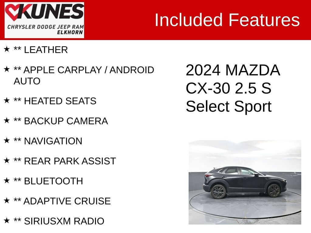 Used 2024 Mazda CX-30 2.5 S Select Sport SUV