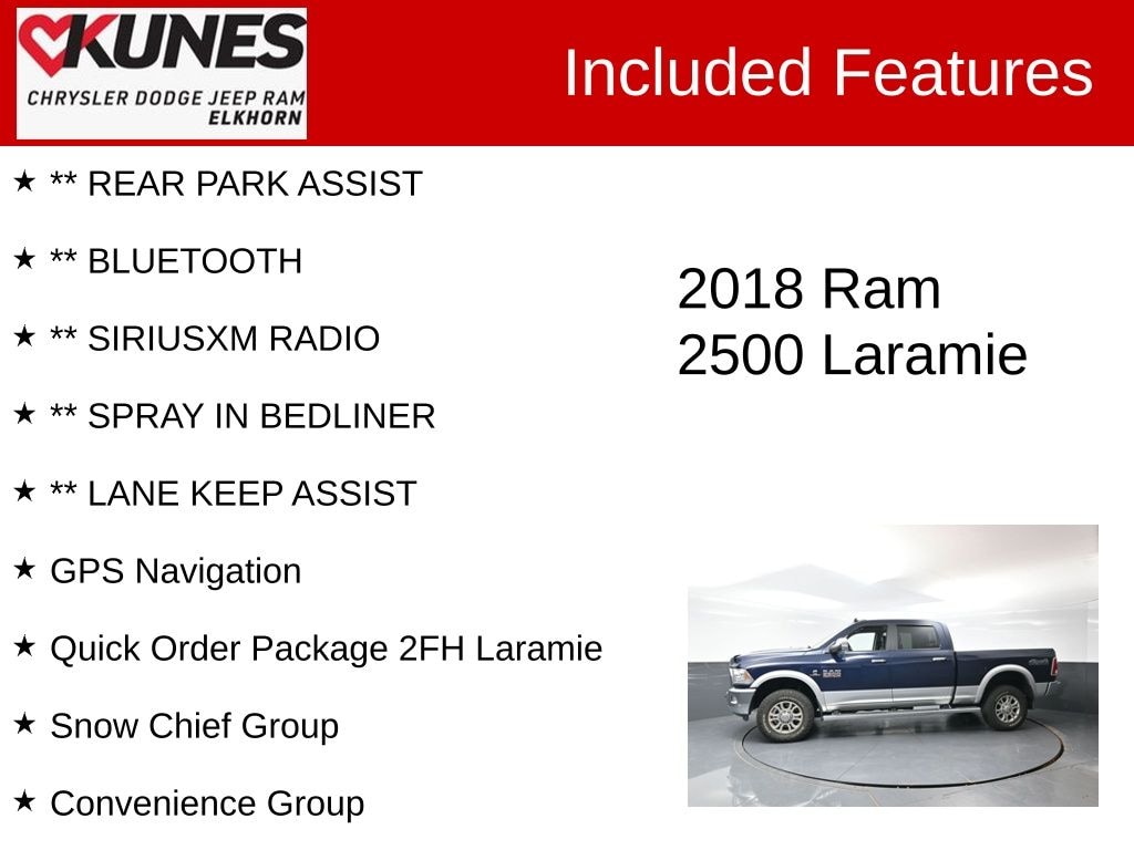 Used 2018 Ram 2500 Laramie Truck Crew Cab