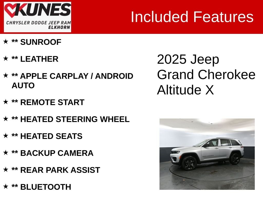 New 2025 Jeep Grand Cherokee Altitude X Sport Utility