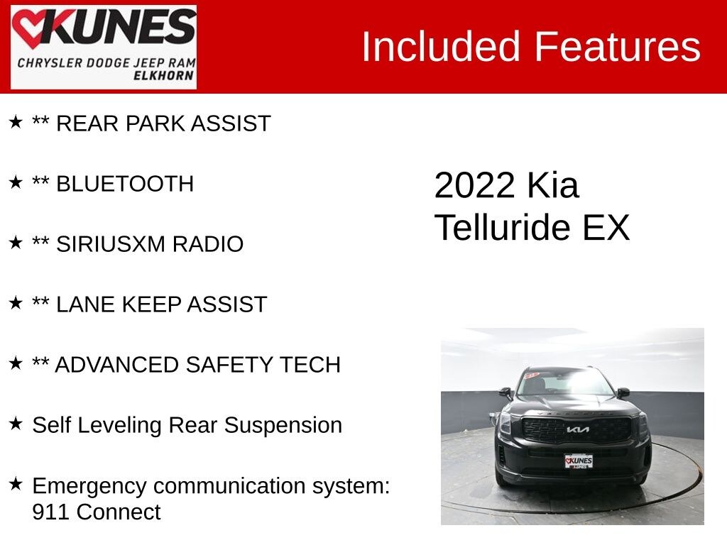 Used 2022 Kia Telluride EX SUV