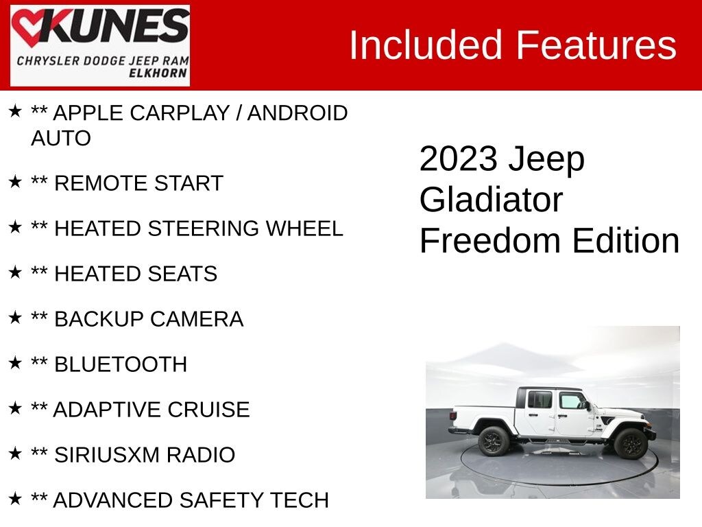 Used 2023 Jeep Gladiator Sport Truck Crew Cab