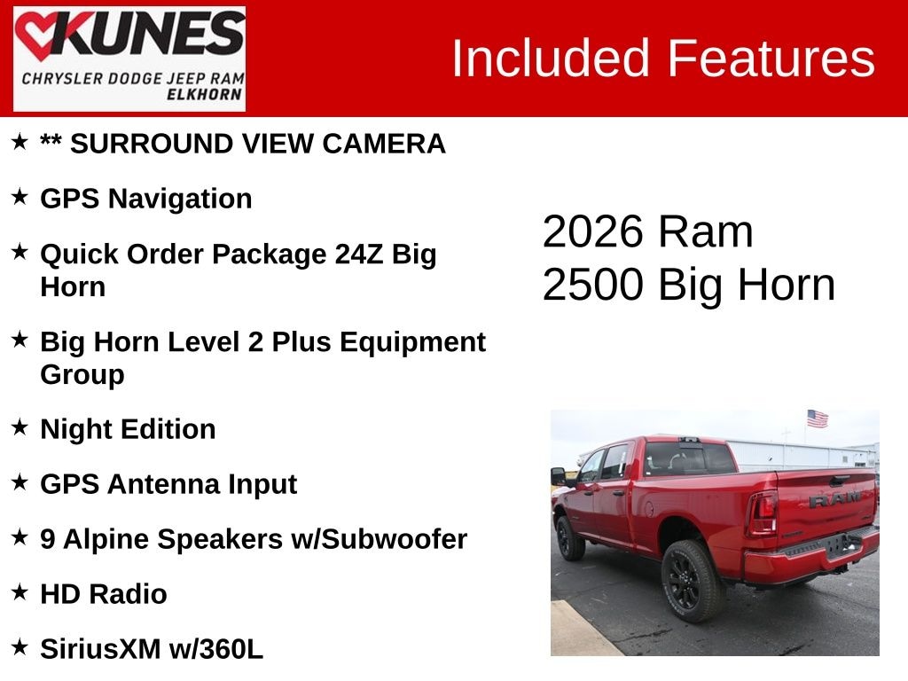 New 2026 Ram 2500 Big Horn Pickup