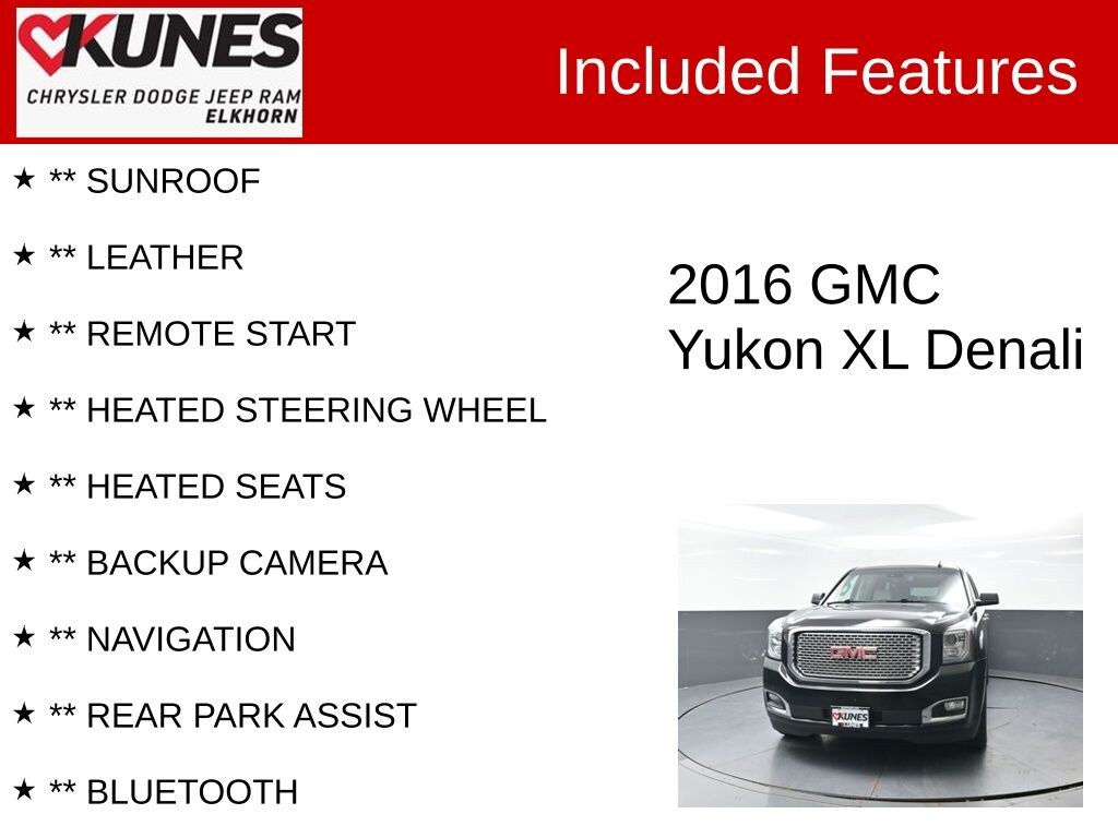 Used 2016 GMC Yukon XL Denali SUV