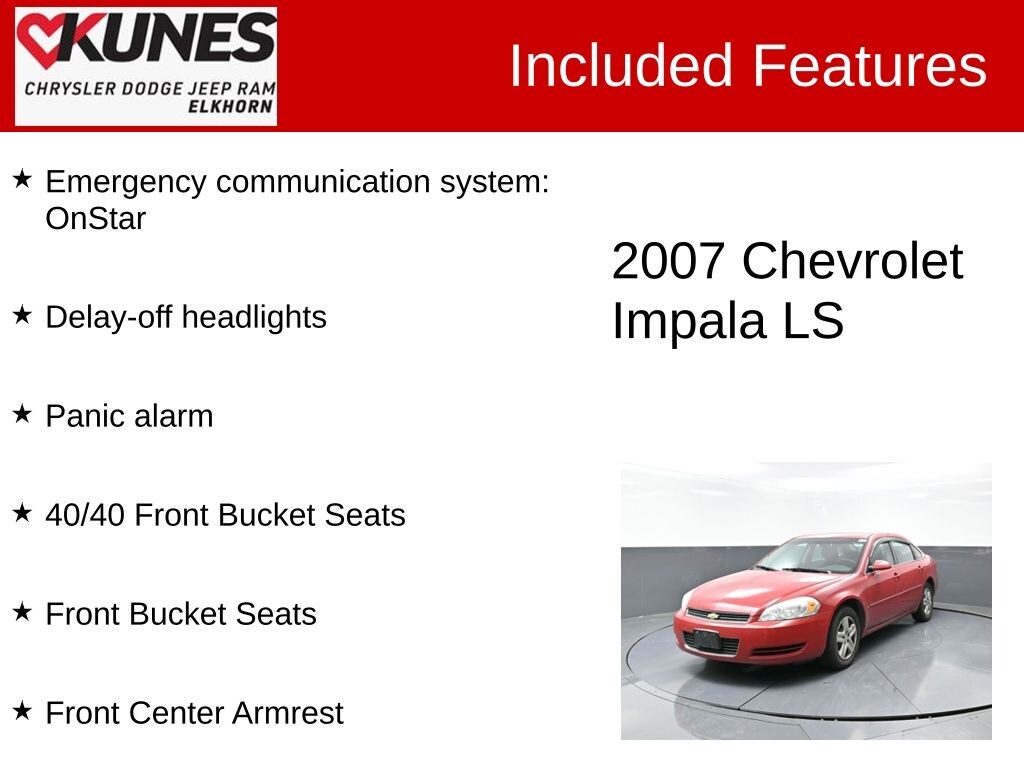Used 2007 Chevrolet Impala LS Sedan