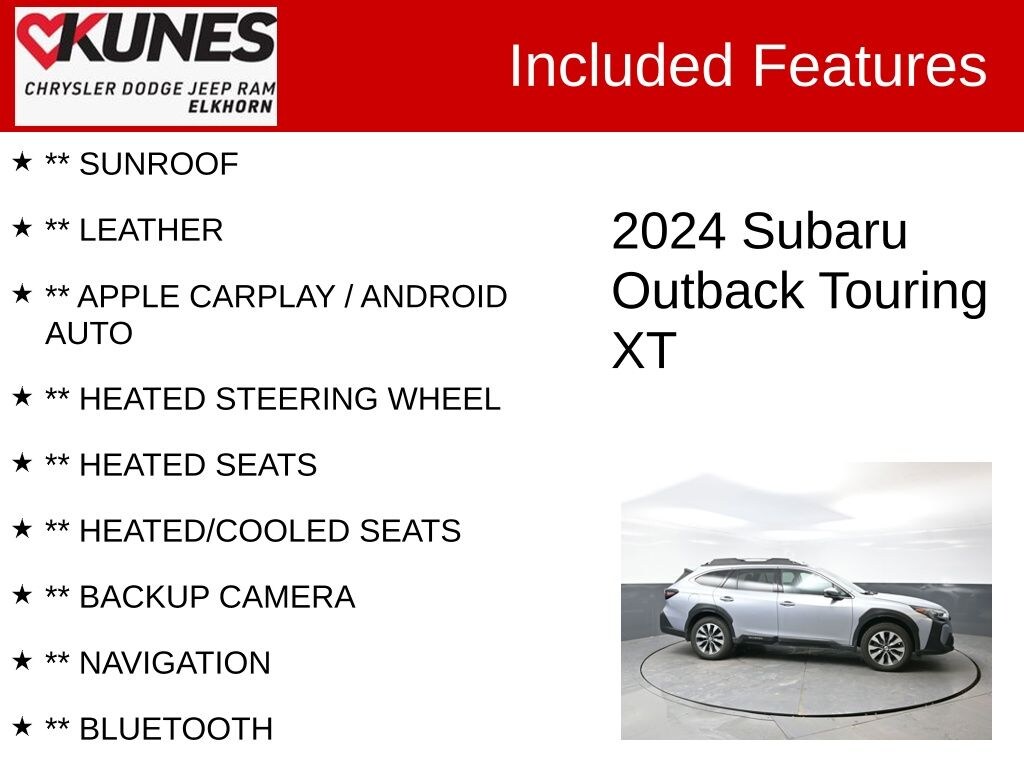 Certified 2024 Subaru Outback Touring XT SUV