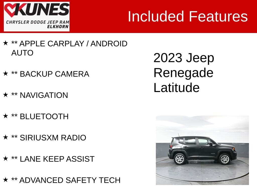 Used 2023 Jeep Renegade Latitude SUV