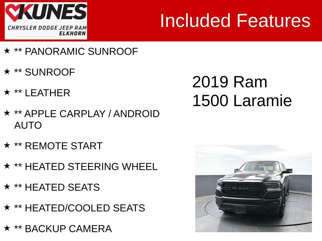 Used 2019 Ram 1500 Laramie Truck Crew Cab
