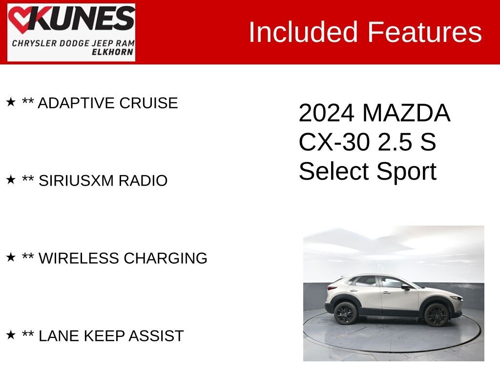 Used 2024 Mazda CX-30 2.5 S Select Sport SUV