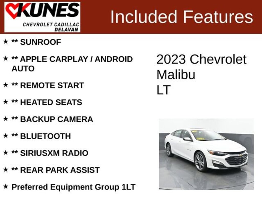 Used 2023 Chevrolet Malibu LT Car