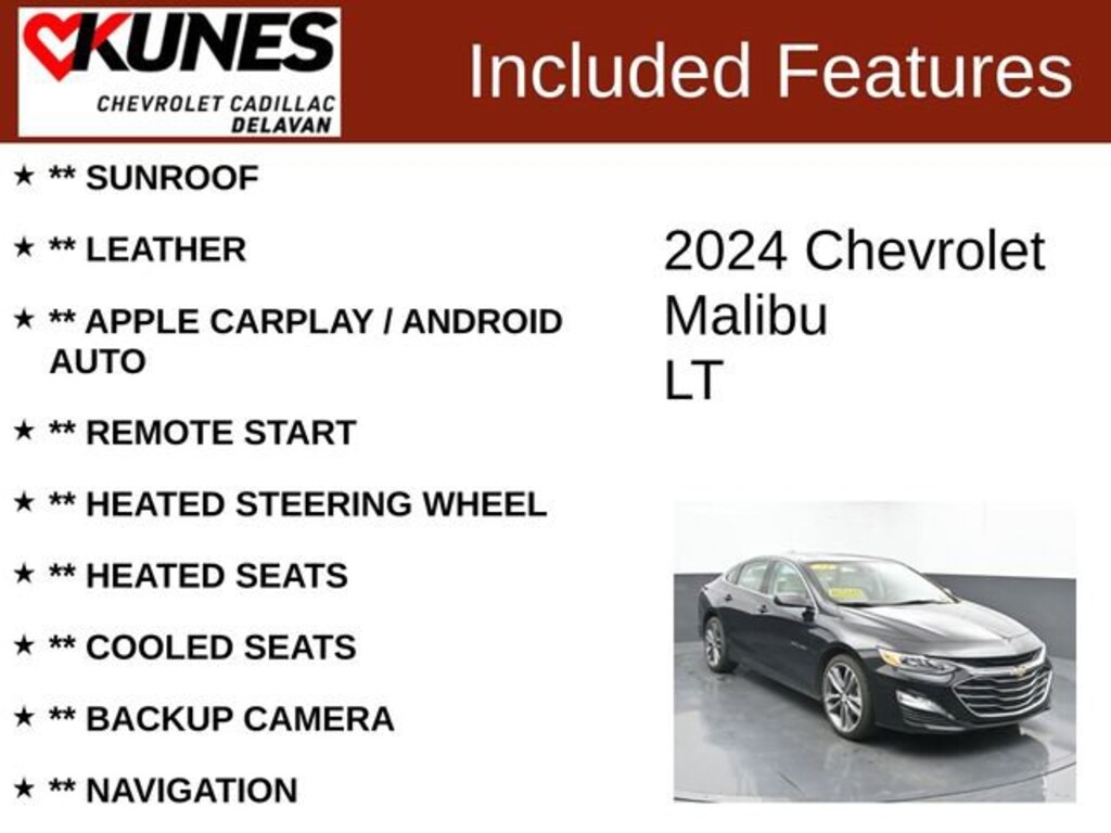 Used 2024 Chevrolet Malibu 2LT Car