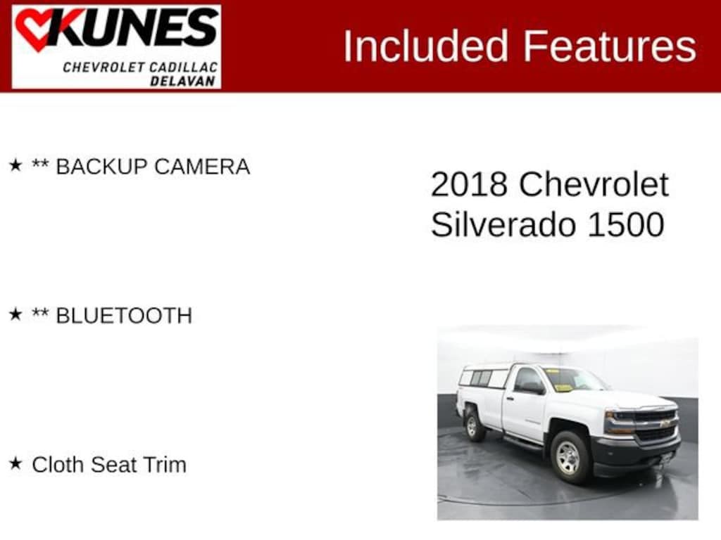 Used 2018 Chevrolet Silverado 1500 Work Truck Truck