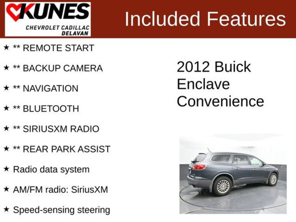Used 2012 Buick Enclave Convenience SUV
