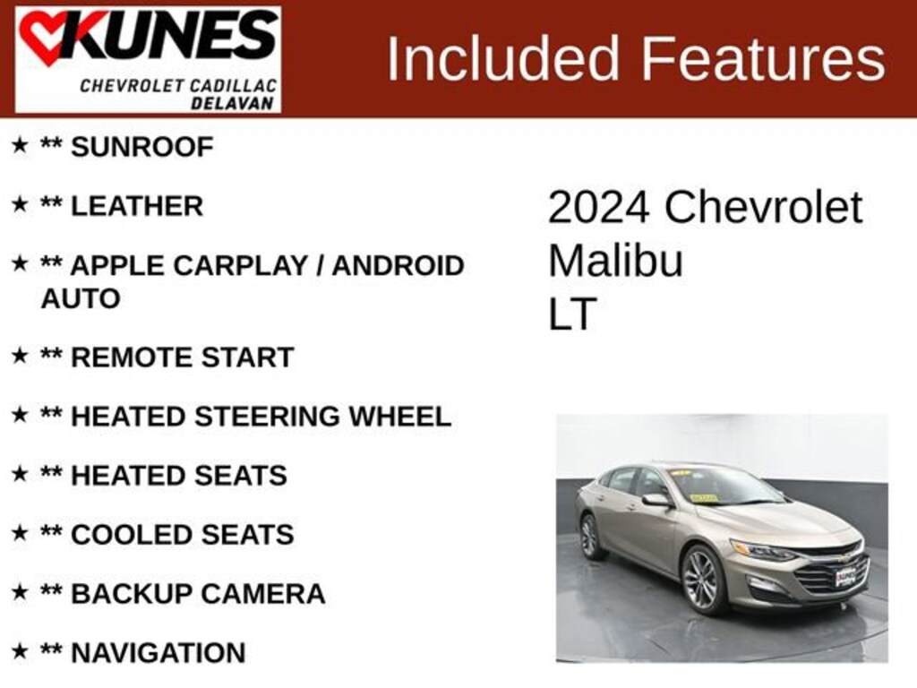 Used 2024 Chevrolet Malibu 2LT Car