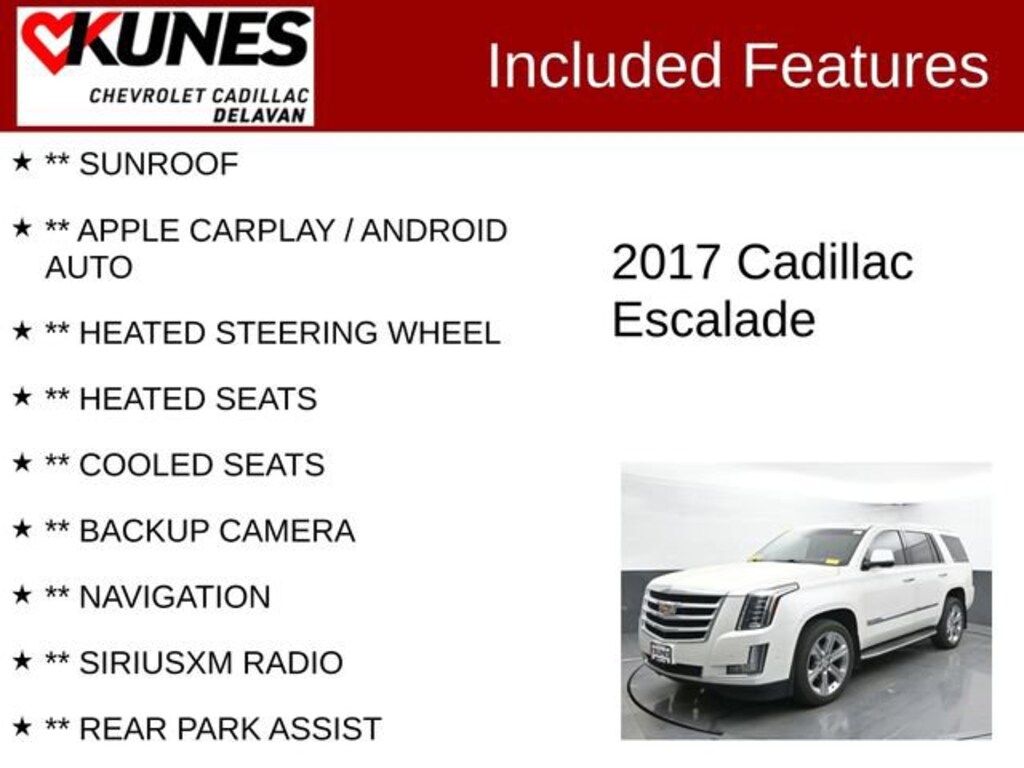 Used 2017 CADILLAC Escalade Luxury SUV