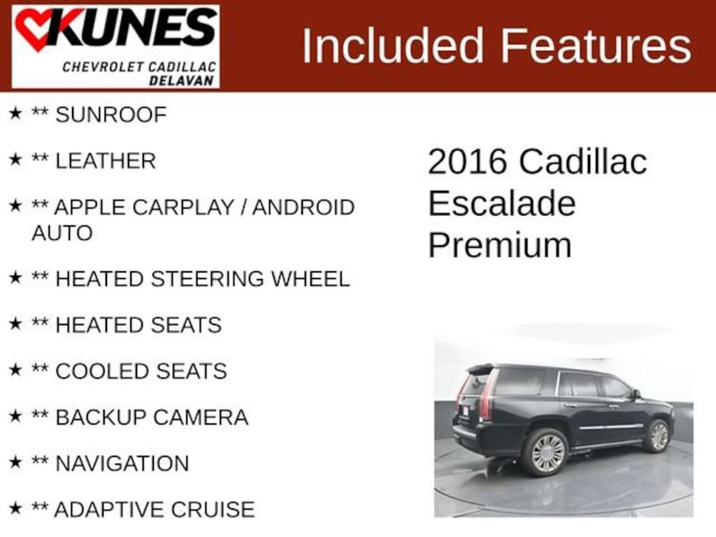 Used 2016 CADILLAC Escalade Premium Collection SUV