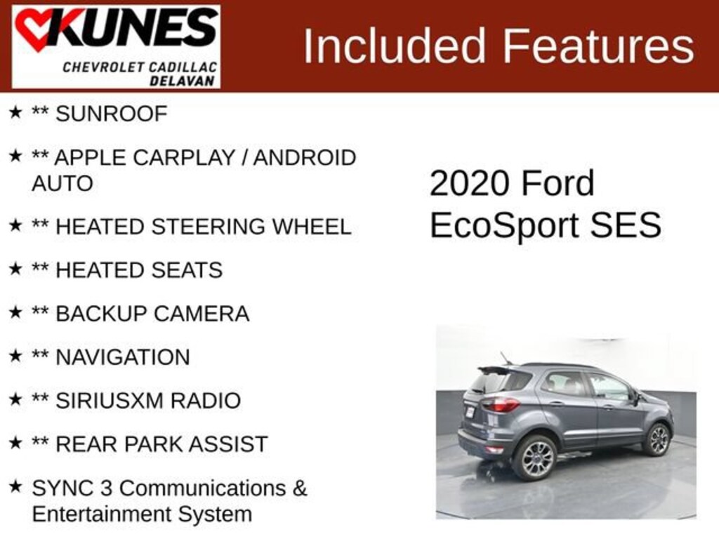 Used 2020 Ford EcoSport SES