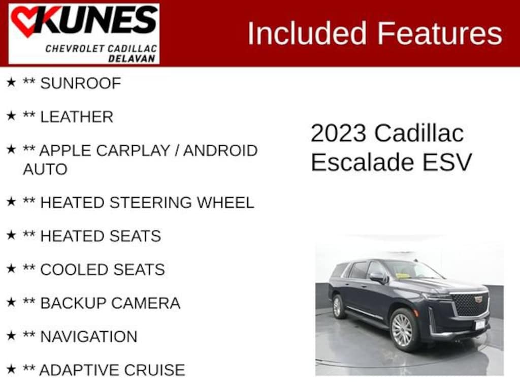 Used 2023 CADILLAC Escalade ESV Premium Luxury SUV