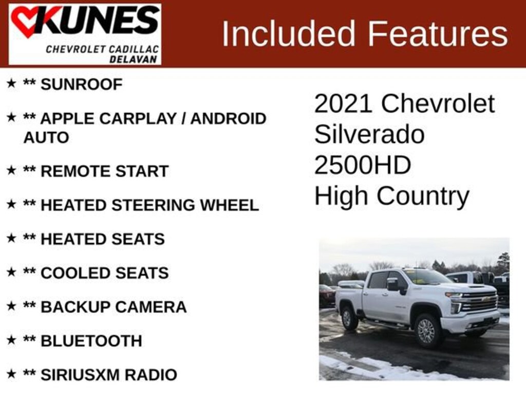 Used 2021 Chevrolet Silverado 2500 HD High Country Truck