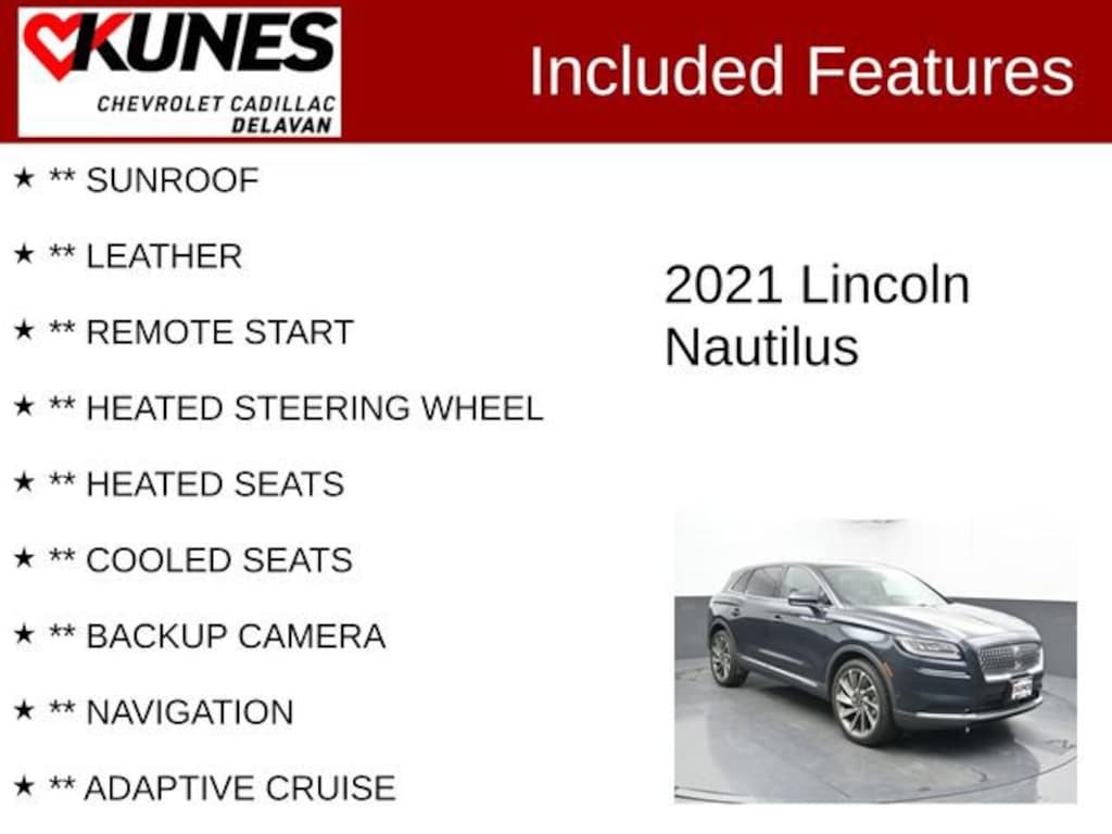 Used 2021 Lincoln Nautilus Reserve