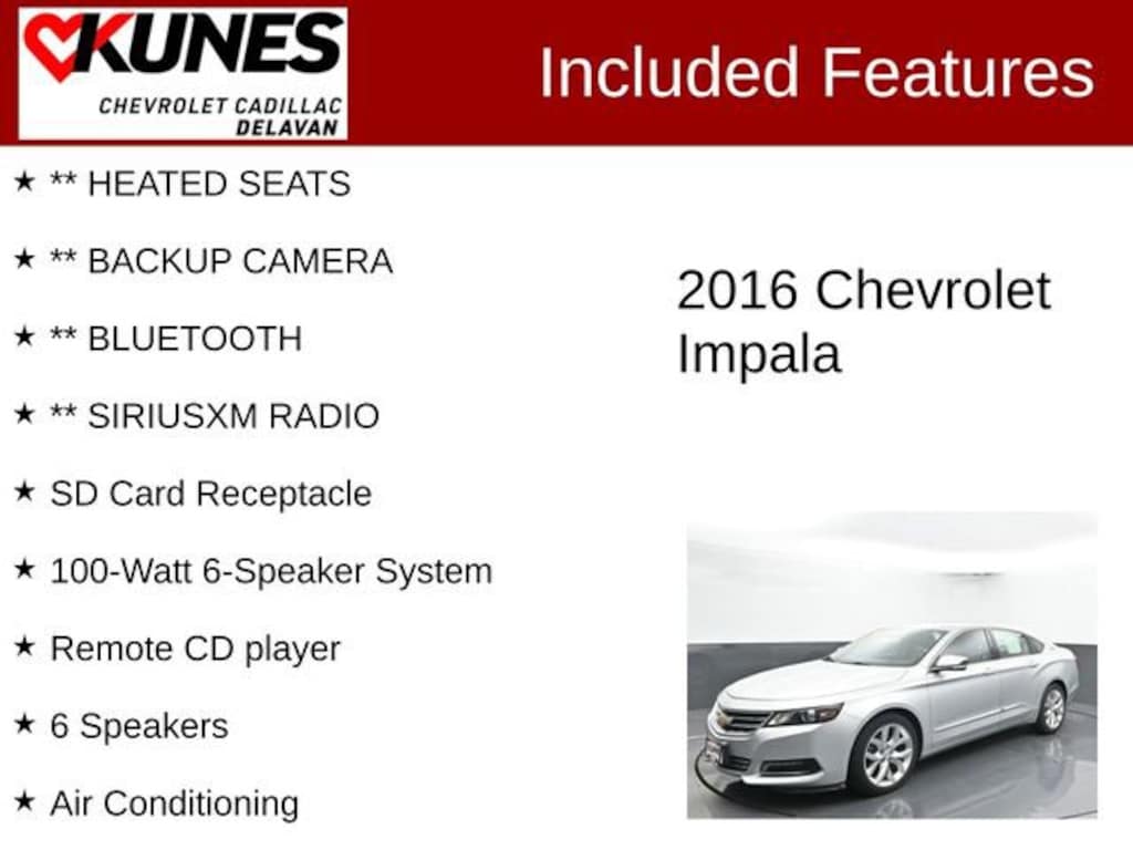 Used 2016 Chevrolet Impala LTZ Car