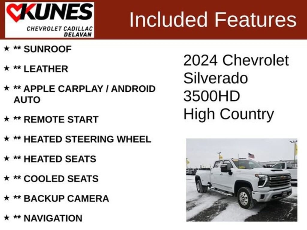 Used 2024 Chevrolet Silverado 3500 HD High Country DRW Truck