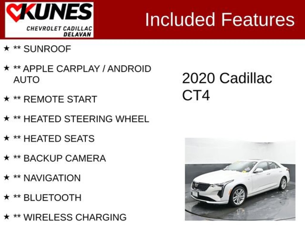 Used 2020 CADILLAC CT4 Luxury Car