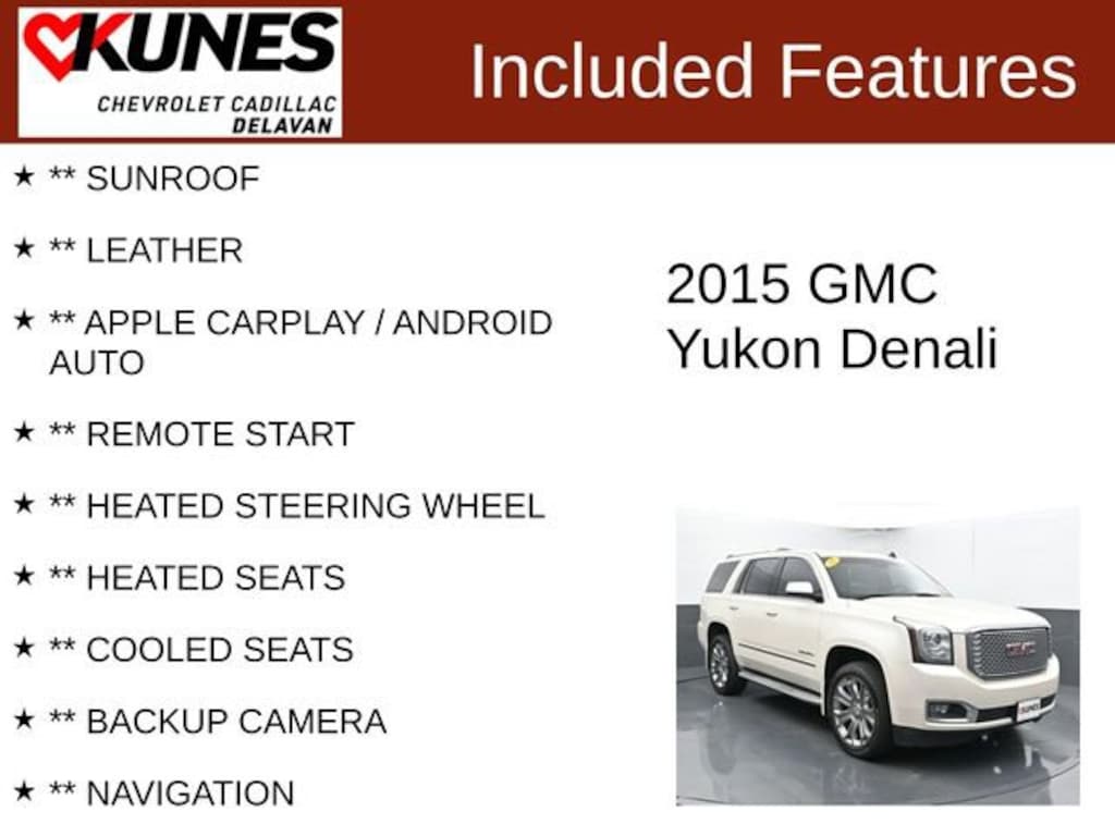 Used 2015 GMC Yukon Denali SUV