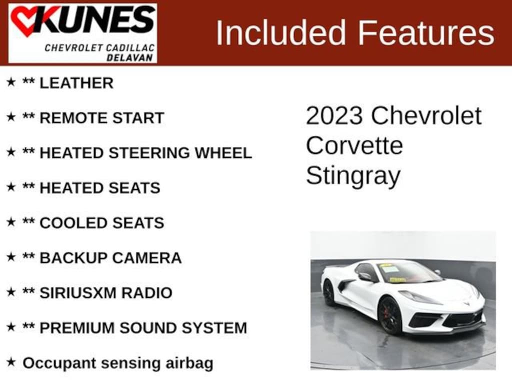 Used 2023 Chevrolet Corvette Stingray 3LT Performance