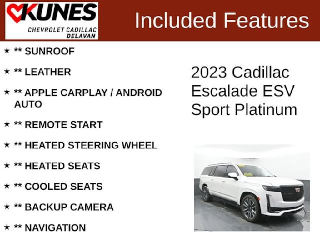 Used 2023 CADILLAC Escalade ESV Sport Platinum SUV